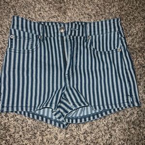 American eagle Jean shorts striped denim